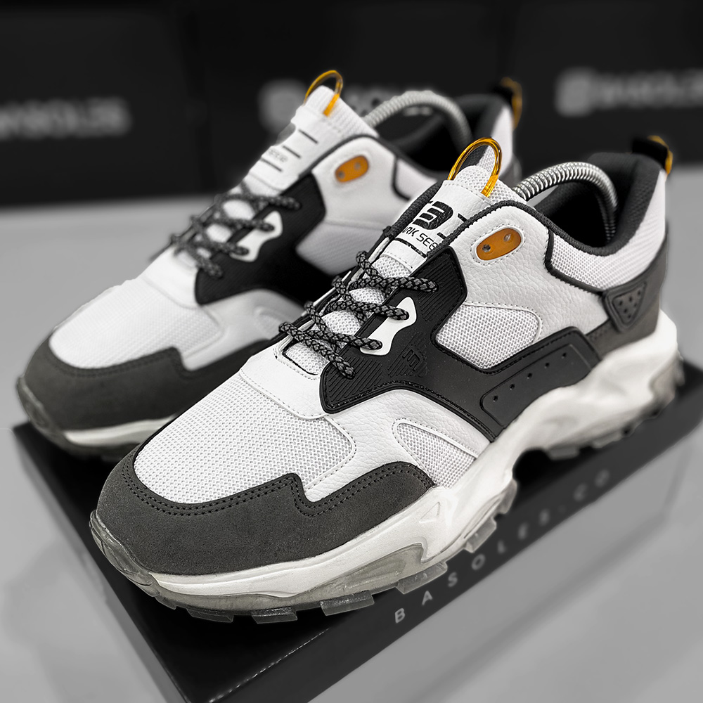 Mens Sneakers White Dark Gray Gestor