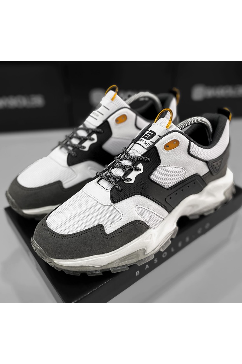 Mens Sneakers - White Dark Gray - Gestor