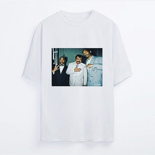 Unisex  Oversized T-shirt  - White - Müslüm FT 2pac