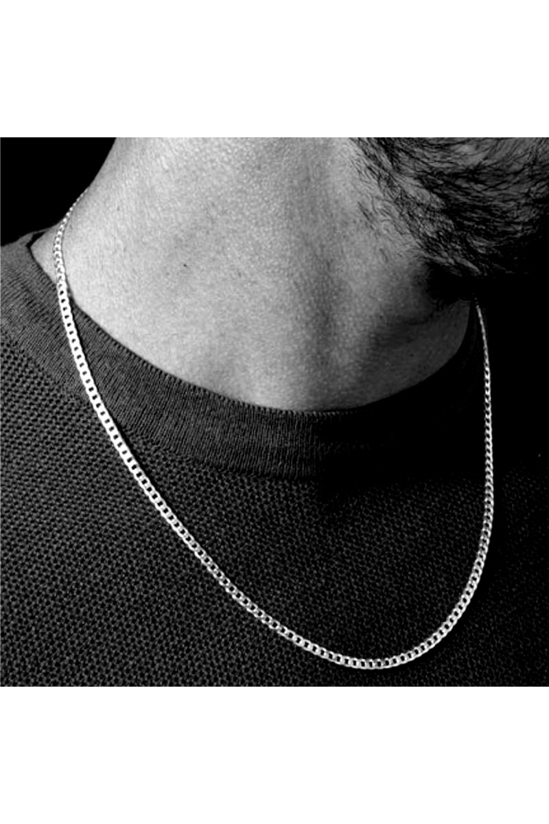 Mens Necklace - Silver - 6430