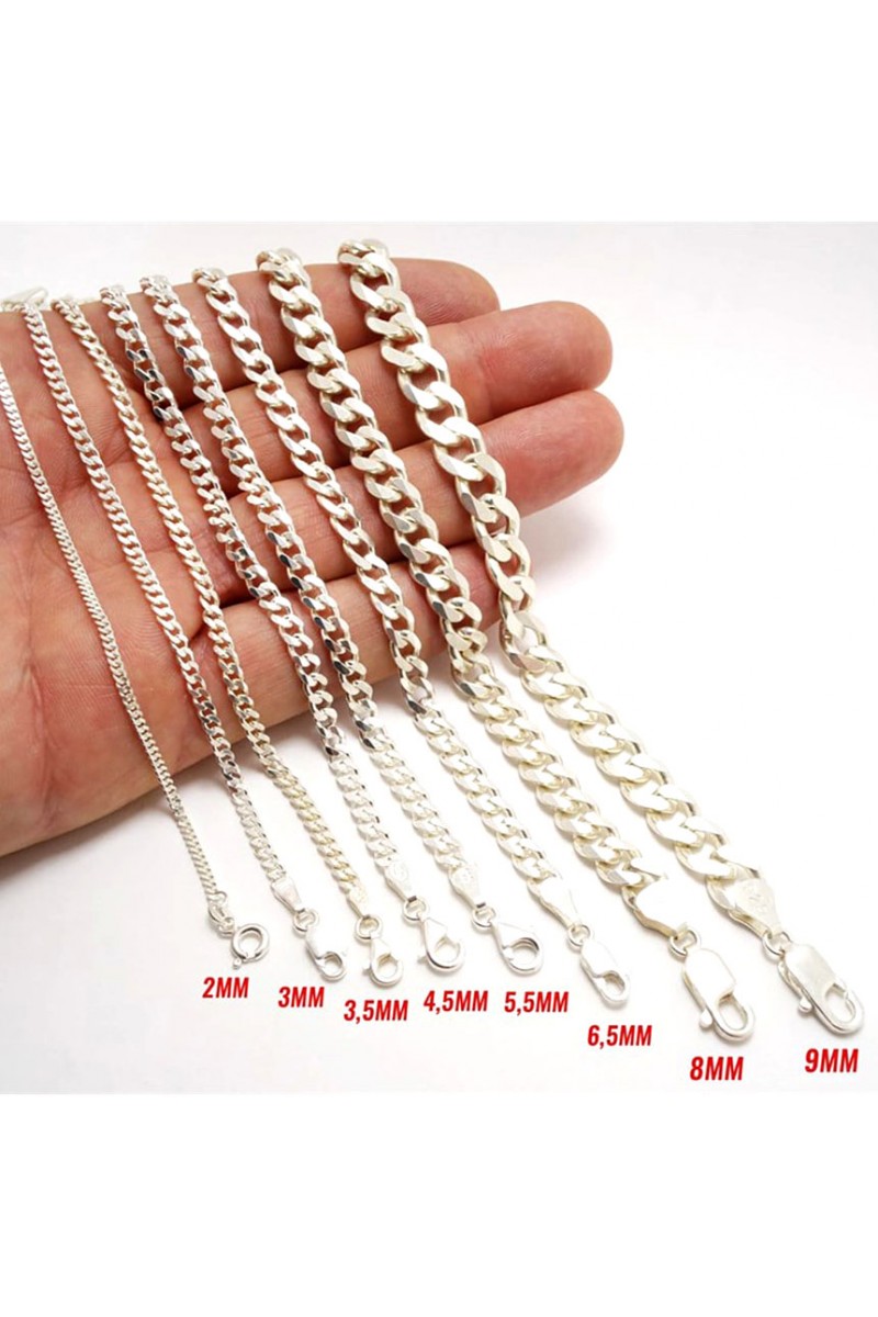Mens Necklace - Silver - 6430