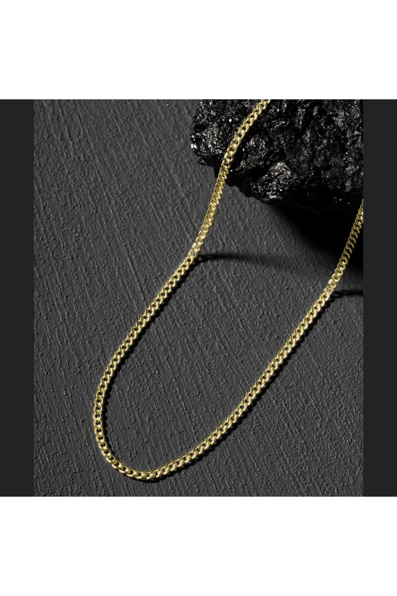 Mens Necklace - Silver - Gold - 60