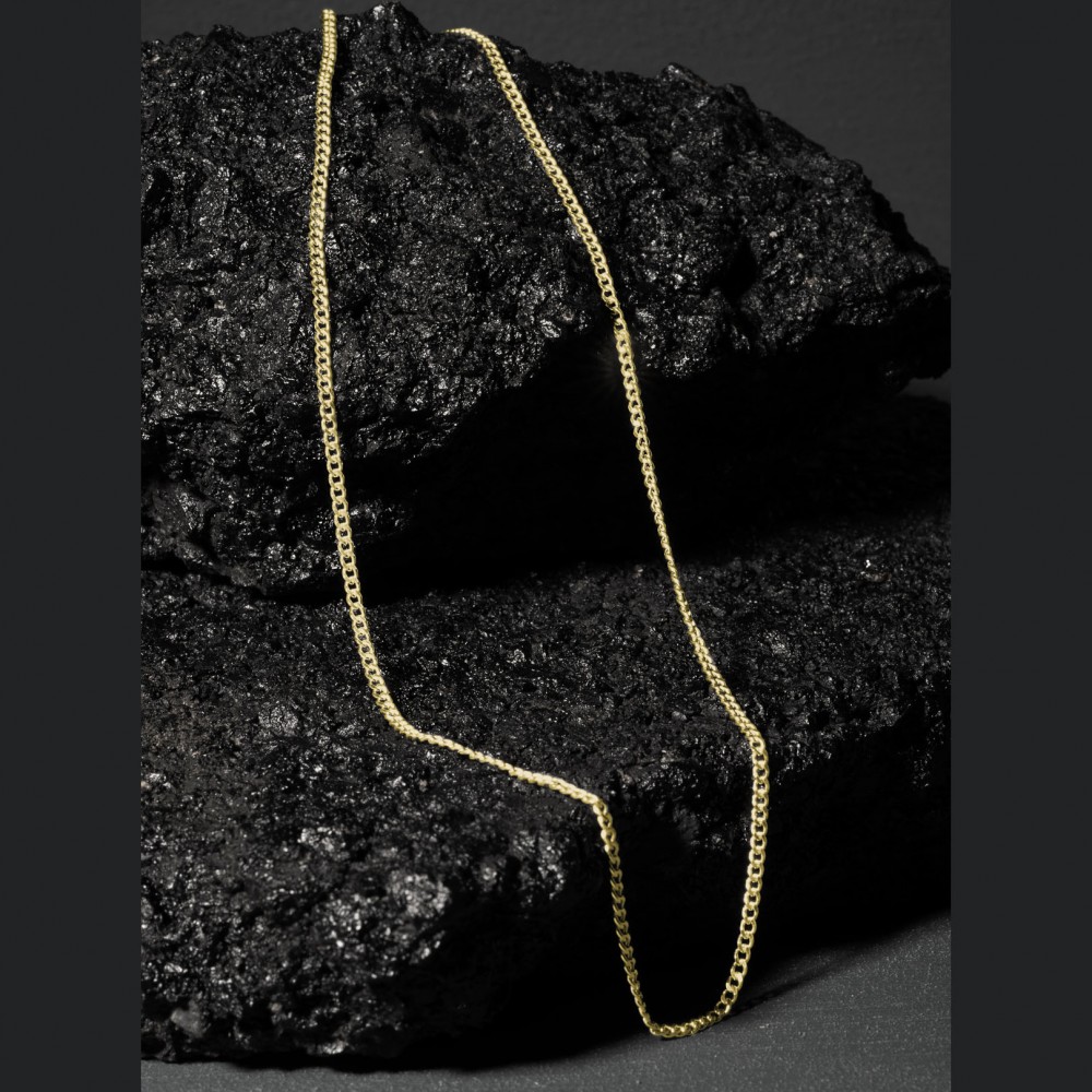 Mens Necklace Silver Gold 60