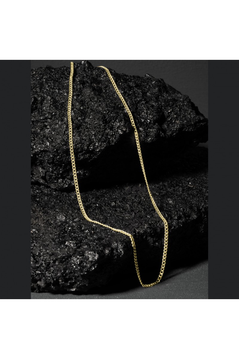 Mens Necklace - Silver - Gold - 60