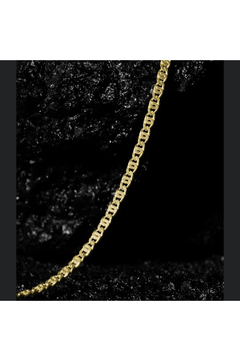 Mens Necklace - Silver - Gold - 50M