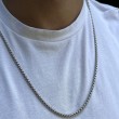 Mens Necklace - Stainless Steel - Silver - 994