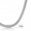Mens Necklace - Stainless Steel - Silver - 07