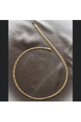 Mens Necklace - Stainless Steel - Gold - 015