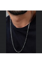 Mens Necklace - Silver - 3025