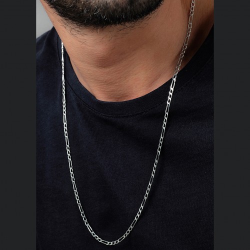 Mens Necklace - Silver - 3025