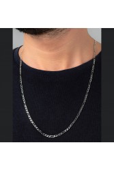 Mens Necklace - Silver - 3025
