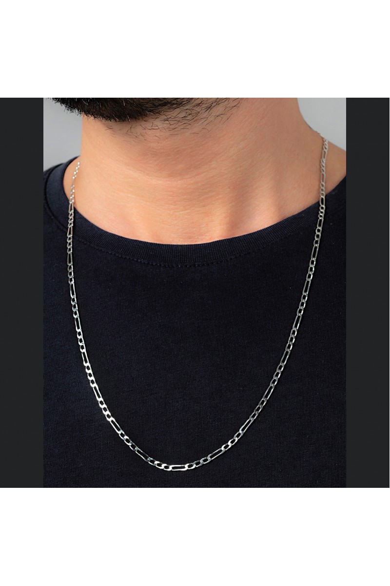 Mens Necklace - Silver - 3025