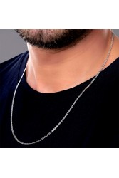 Mens Necklace - Silver - 3082