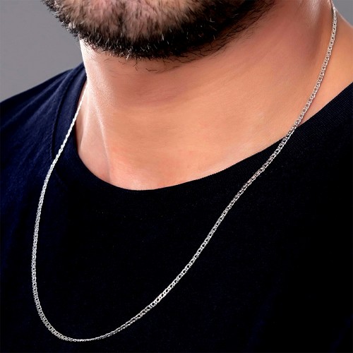 Mens Necklace - Silver - 3082