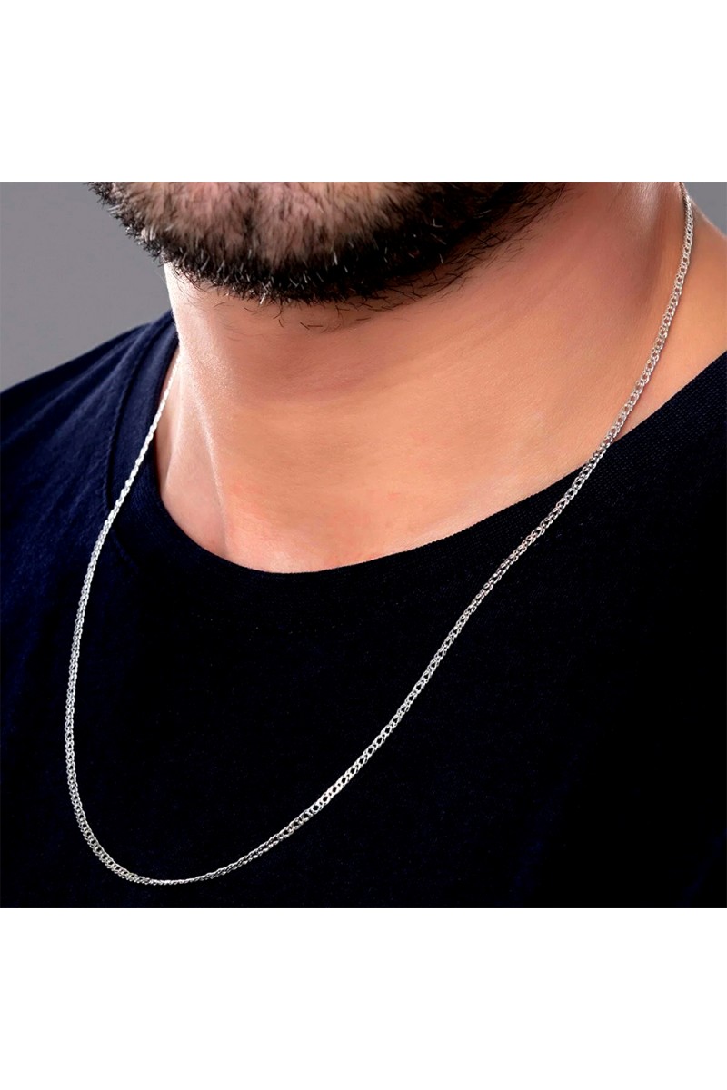 Mens Necklace - Silver - 3082