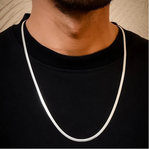 Mens Necklace - Silver - 02