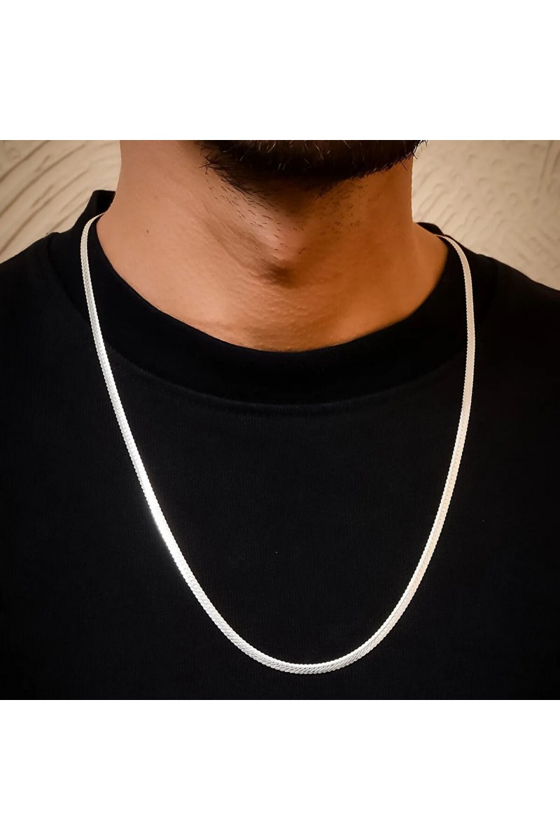 Mens Necklace - Silver - 02