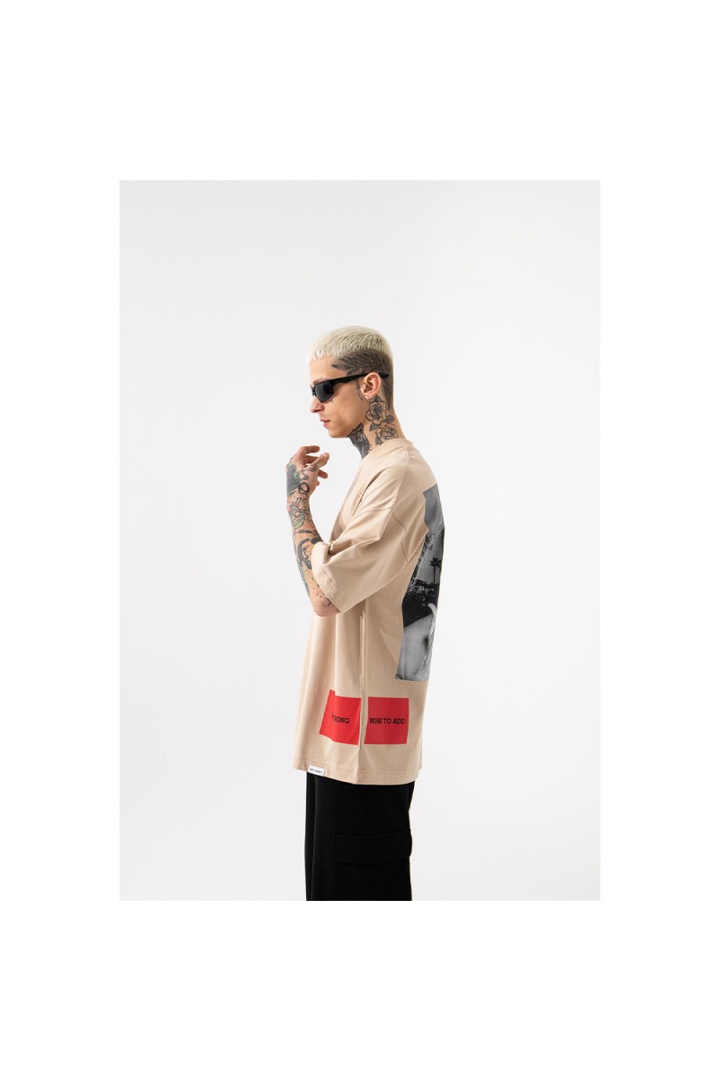 Unisex Oversized T-shirt  - Beige
