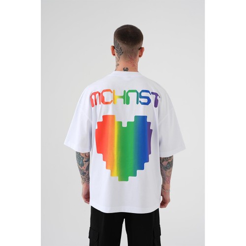 Unisex Oversized T-shirt - White - Mchnst