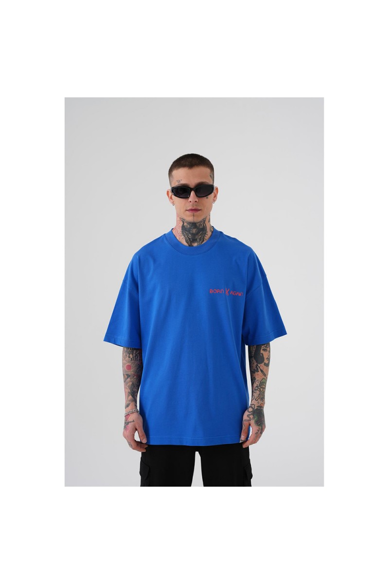 Unisex Oversized T-shirt - Blue - Mchnst