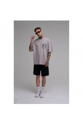Unisex Oversized T-shirt - Ice Gray - Rose