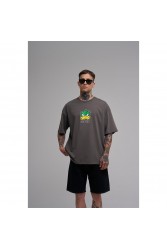Unisex Oversized T-shirt - Dark Gray - Duck