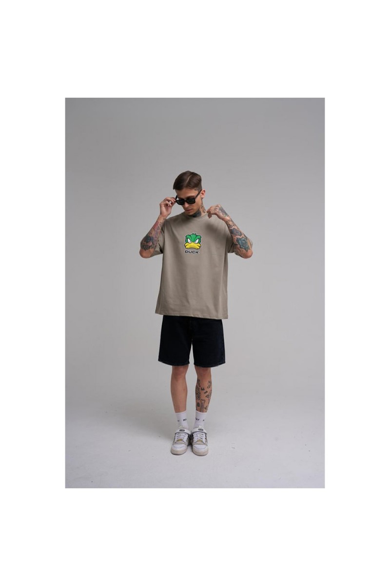 Unisex Oversized T-shirt - Khaki - Duck