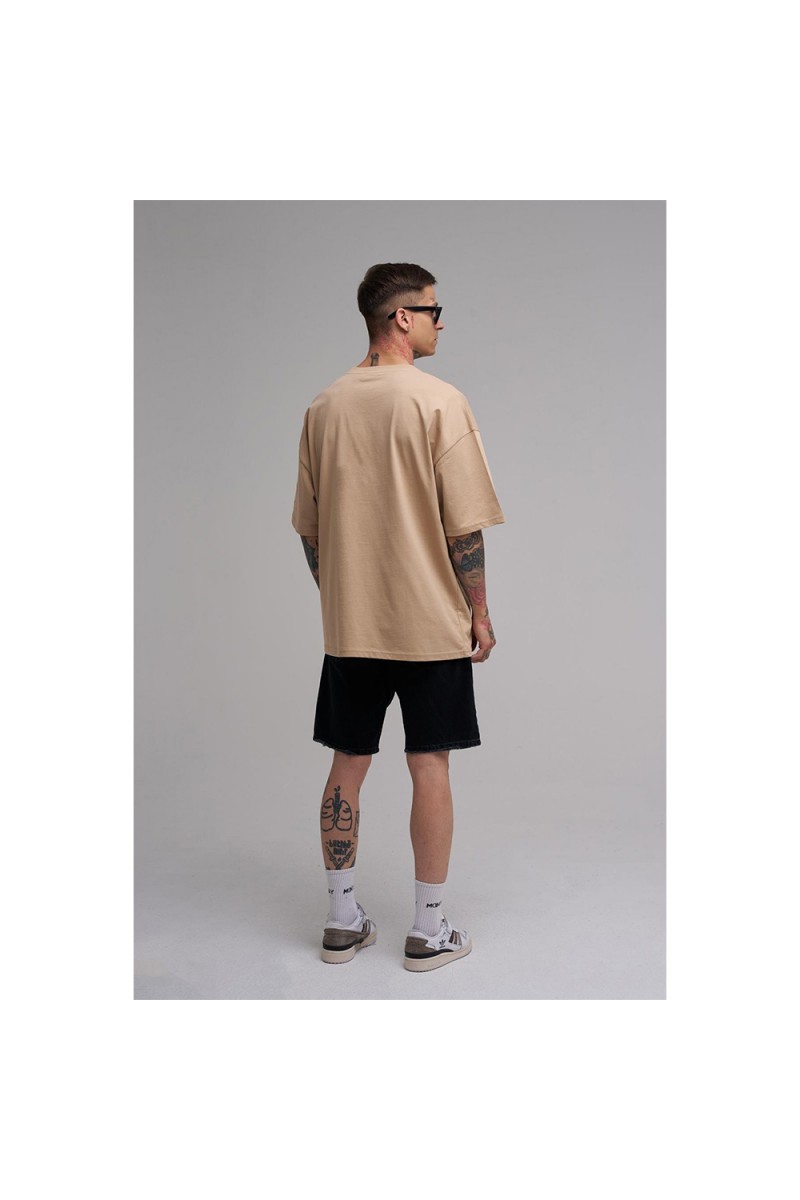 Unisex Oversized T-shirt - Beige - Duck