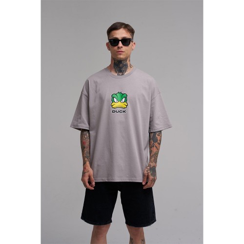 Unisex Oversized T-shirt - Ice Gray - Duck