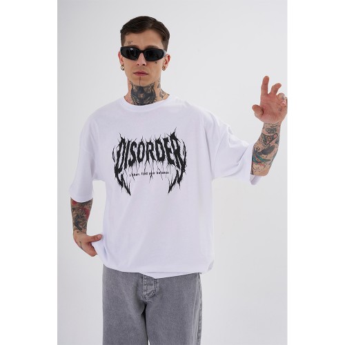 Unisex Oversized T-shirt - White - Disorder
