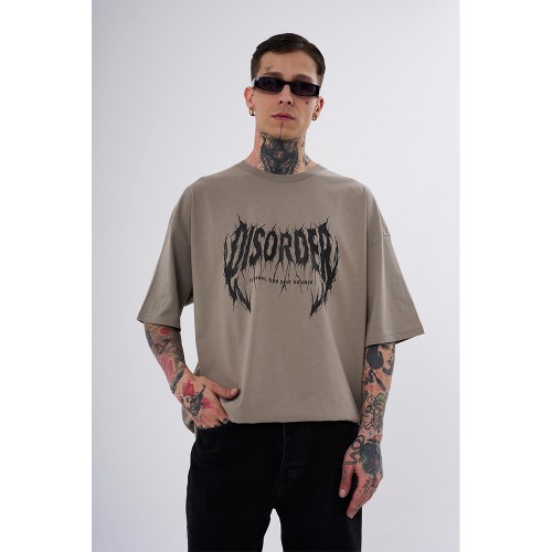 Unisex Oversized T-shirt - Khaki - Disorder