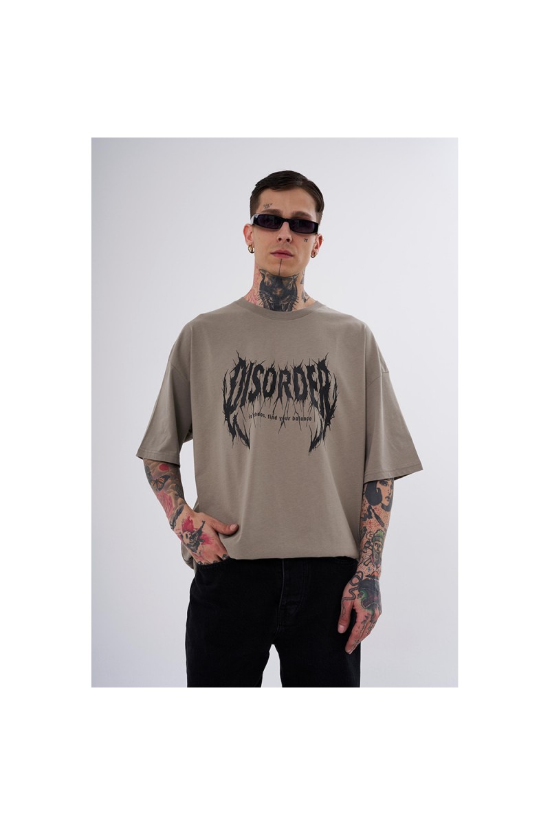 Unisex Oversized T-shirt - Khaki - Disorder