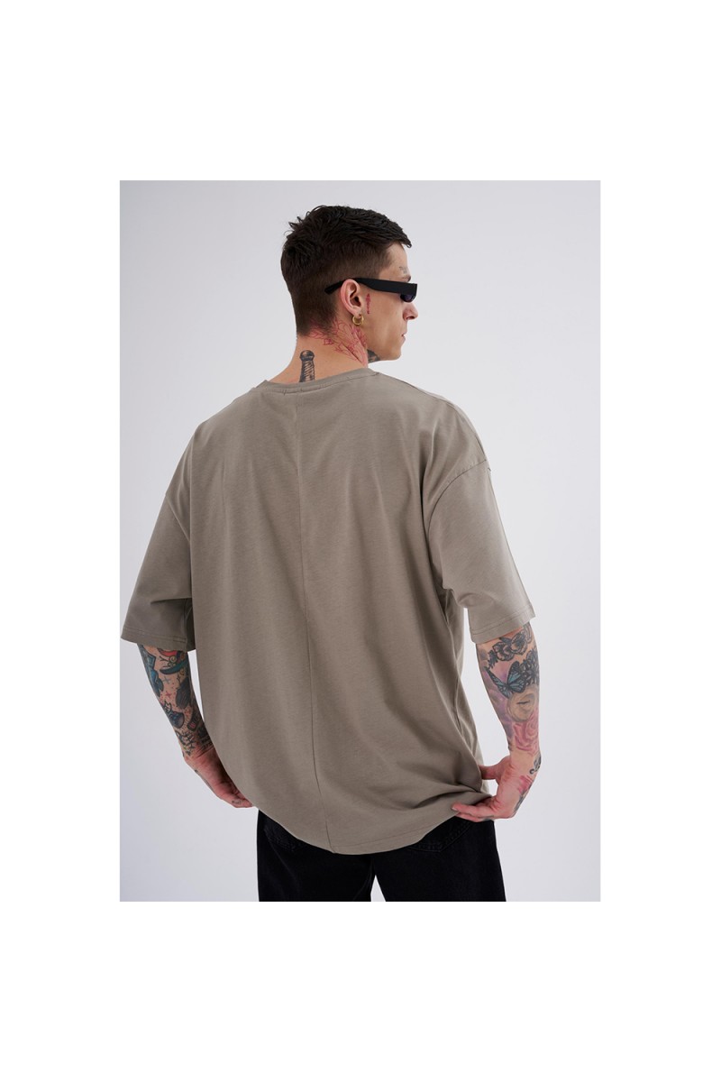 Unisex Oversized T-shirt - Khaki - Disorder