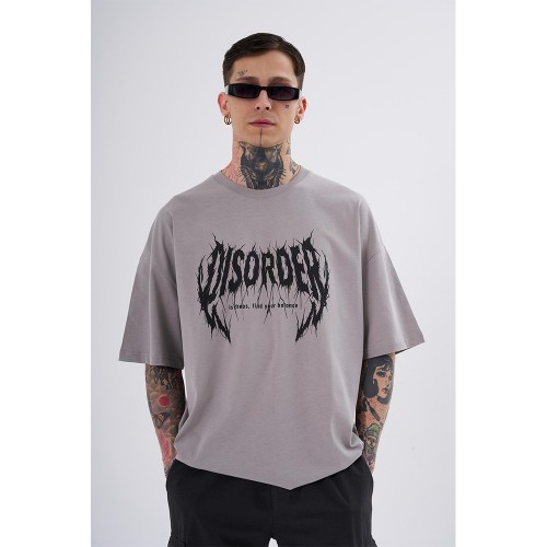 Unisex Oversized T-shirt - Gray - Disorder