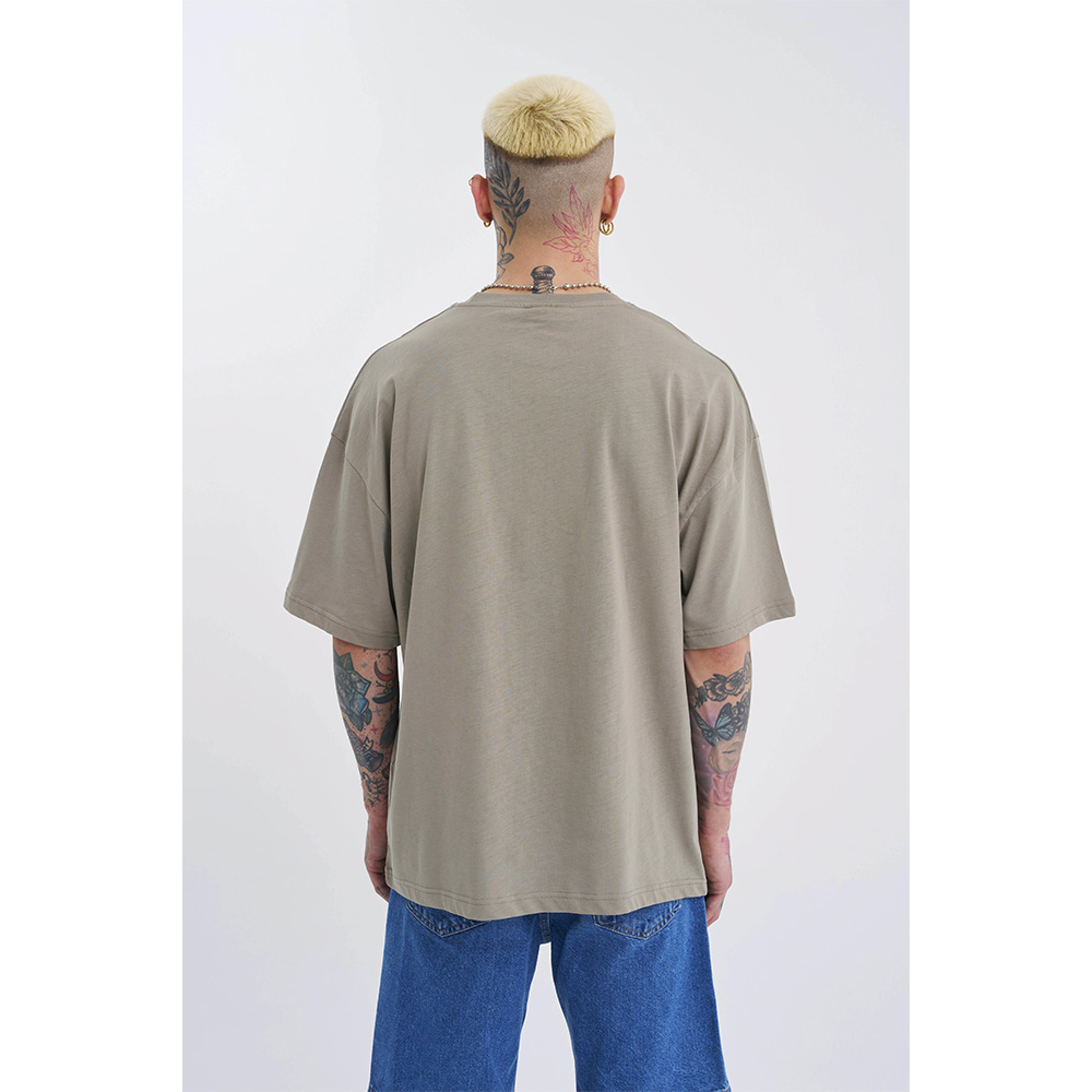 Unisex Oversized T-shirt - Khaki - Dangerous But Fun