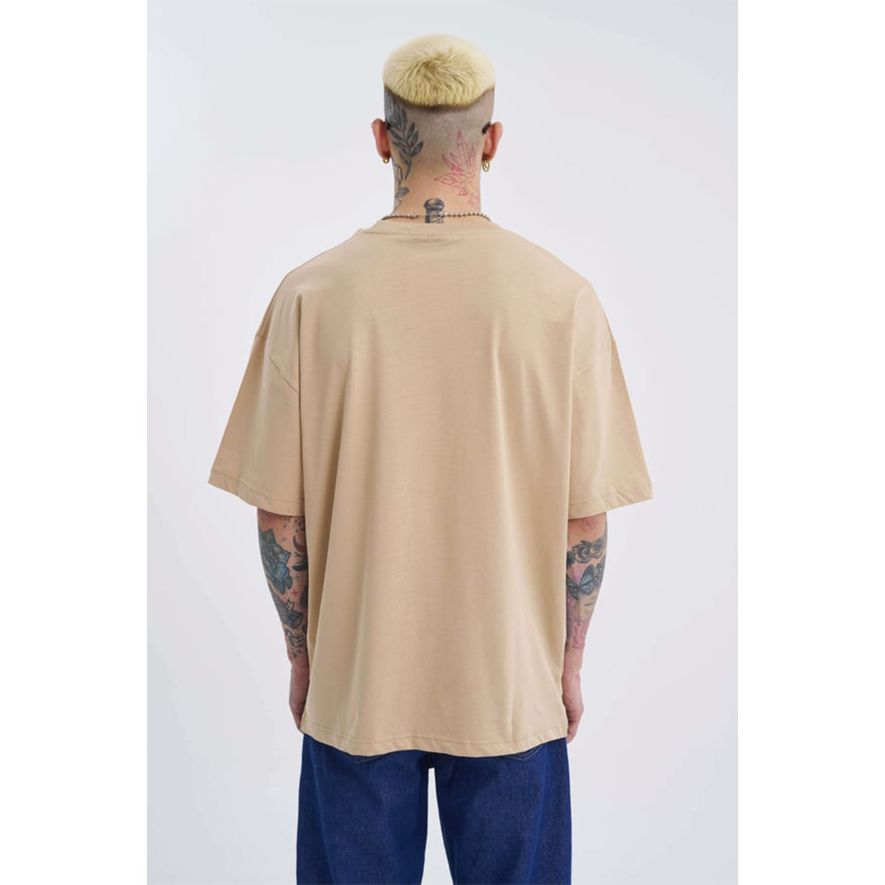 Unisex Oversized T-shirt - Beige - Dangerous But Fun