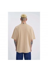Unisex Oversized T-shirt - Beige - Dangerous But Fun