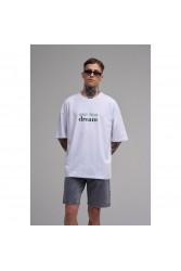 Unisex Oversized T-shirt - White - Hunt Your Dream
