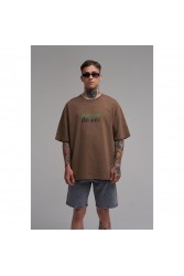Unisex Oversized T-shirt - Brown - Hunt Your Dream