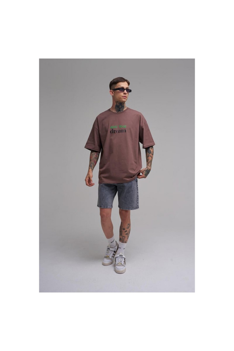Unisex Oversized T-shirt - Damson - Hunt Your Dream