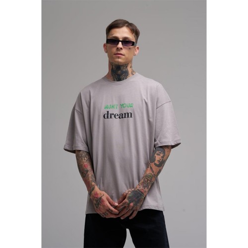 Unisex Oversized T-shirt - Ice Gray - Hunt Your Dream