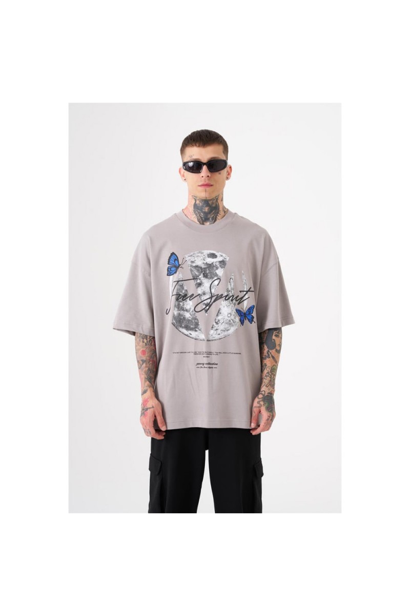 Unisex Oversized T-shirt - Ice Gray - Free Spirit