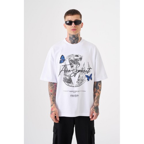 Unisex Oversized T-shirt - White - Free Spirit