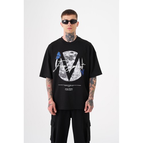 Unisex Oversized T-shirt  - Black - Free Spirit