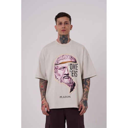 Unisex Oversized T-shirt - Gray - Platon
