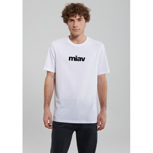 Mens T-shirt - White Black - Miav