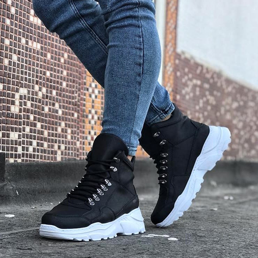 Men’s Boots - Black White - 07