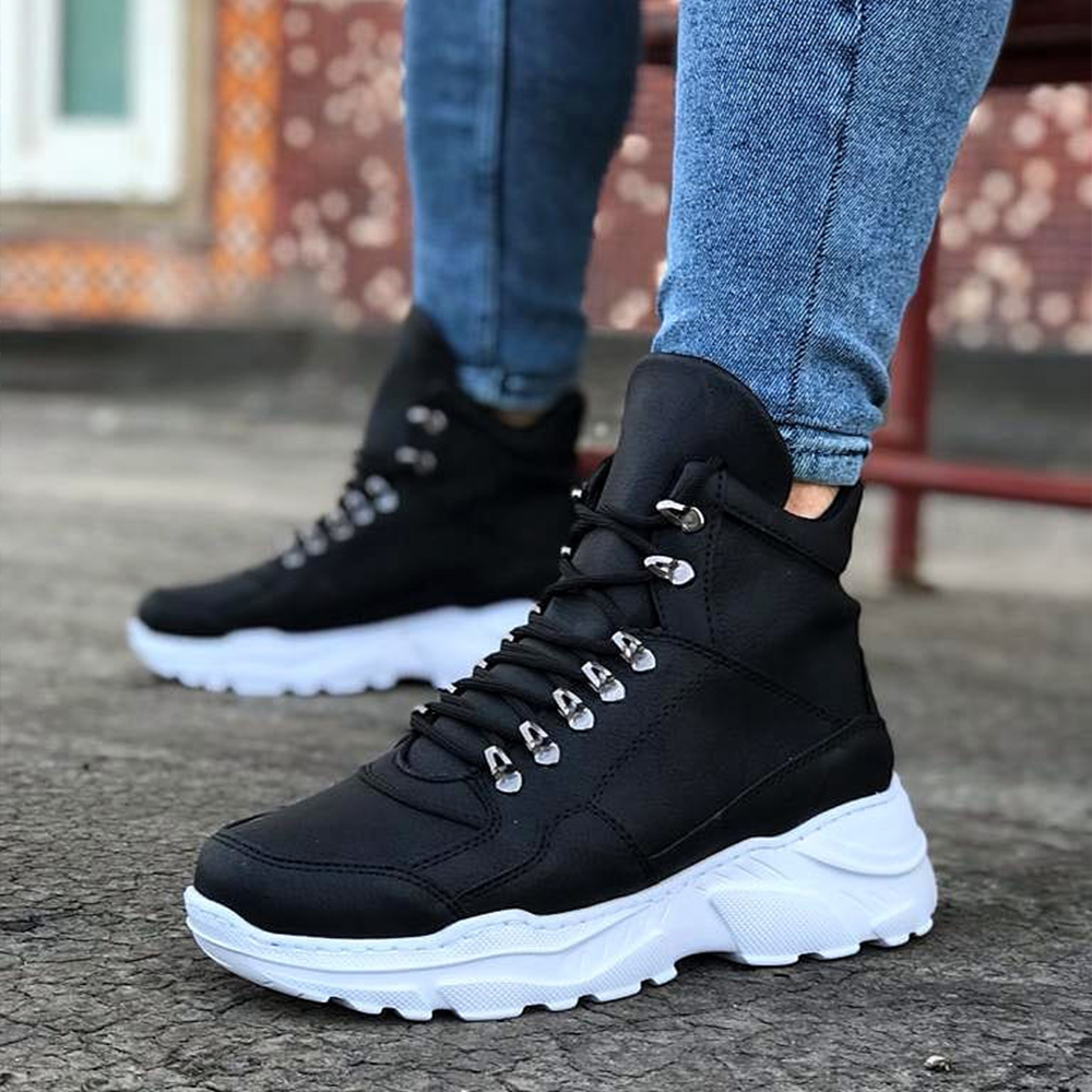 Men’s Boots - Black White - 07