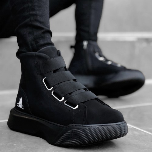Mens High Top Sneakers - Black - 0142