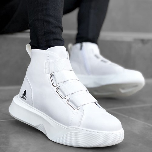 Mens High Top Sneakers - White - 0142